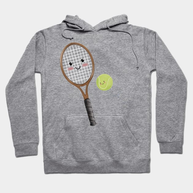 Tennis Fun! Hoodie by The Pretty Pink Studio